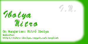 ibolya mitro business card
